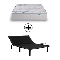BeautySleep Dream Weaver 13.75" Plush Tight Top - Mattress + Adjustable Base