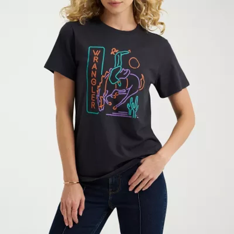 Wrangler Womens Crew Neck Short Sleeve T-Shirt
