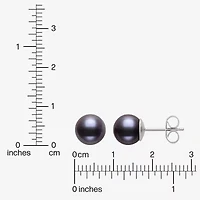 Cultured Freshwater Pearl Sterling Silver 8mm Ball Stud Earrings