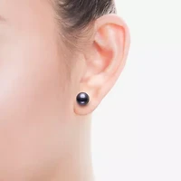 Cultured Freshwater Pearl Sterling Silver 8mm Ball Stud Earrings
