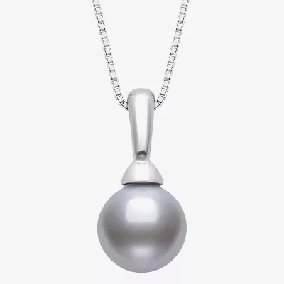 Womens Cultured Freshwater Pearl Sterling Silver Ball 18 Inch Pendant Necklace
