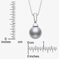 Womens Gray Cultured Freshwater Pearl Sterling Silver Ball 18 Inch Pendant Necklace