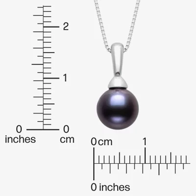 Womens Cultured Freshwater Pearl Sterling Silver Ball 18 Inch Pendant Necklace