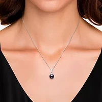 Womens Cultured Freshwater Pearl Sterling Silver Ball 18 Inch Pendant Necklace