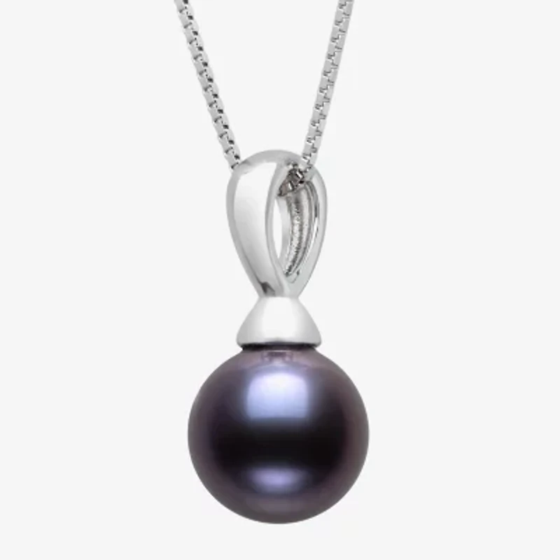 Womens Cultured Freshwater Pearl Sterling Silver Ball 18 Inch Pendant Necklace