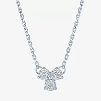 (Gh / Si2 I1) Womens 1/10 CT. T.W. Lab Grown White Diamond Sterling Silver Round 18 Inch Pendant Necklace