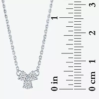 (Gh / Si2 I1) Womens 1/10 CT. T.W. Lab Grown White Diamond Sterling Silver Round 18 Inch Pendant Necklace
