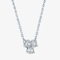(Gh / Si2 I1) Womens 1/10 CT. T.W. Lab Grown White Diamond Sterling Silver Round 18 Inch Pendant Necklace