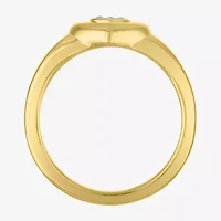 Heart (Gh / Si2 I1) Womens 1/10 CT. T.W. Lab Grown White Diamond 14K Gold Over Silver Sterling Cocktail Ring