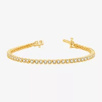 (Si1-Si2/G) Womens 3 CT. T.W. Lab Grown White Diamond Sterling Silver 7.5 Inch Tennis Bracelet