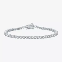 (Si1-Si2/G) Womens 3 CT. T.W. Lab Grown White Diamond Sterling Silver 7.5 Inch Tennis Bracelet