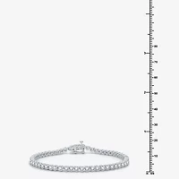 (Si1-Si2/G) Womens 3 CT. T.W. Lab Grown White Diamond Sterling Silver 7.5 Inch Tennis Bracelet
