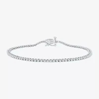 (G / Si1-Si2) Womens 1 CT. T.W. Lab Grown White Diamond Sterling Silver 7.5 Inch Tennis Bracelet