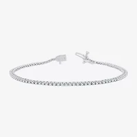 (G / Si1-Si2) Womens 1 CT. T.W. Lab Grown White Diamond Sterling Silver 7.5 Inch Tennis Bracelet