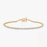 (G / Si1-Si2) Womens 1 CT. T.W. Lab Grown White Diamond Sterling Silver 7.5 Inch Tennis Bracelet