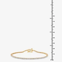 (G / Si1-Si2) Womens 1 CT. T.W. Lab Grown White Diamond 14K Gold Over Silver Sterling Silver 7.5 Inch Tennis Bracelet