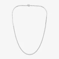 (G / Si1-Si2) Womens White Diamond Sterling Silver 18 Inch Tennis Necklace