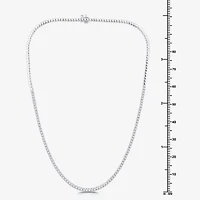 (G / Si1-Si2) Womens White Diamond Sterling Silver 18 Inch Tennis Necklace