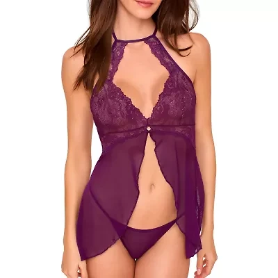 Ilusion Lurex Lace Babydoll Set- 71056