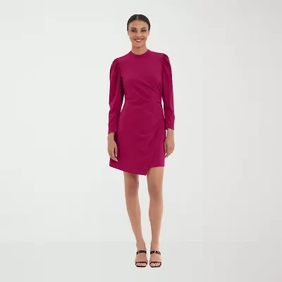 Clover And Sloane Womens 3/4 Sleeve Sheath Dress