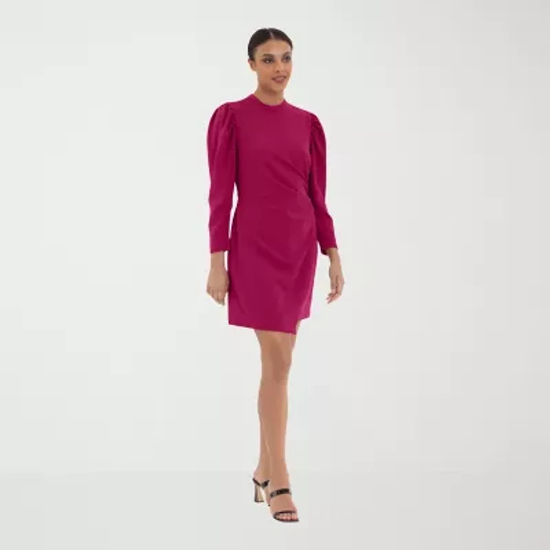 Clover And Sloane Womens 3/4 Sleeve Sheath Dress