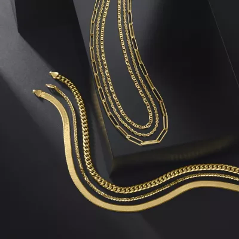 Unisex Adult 14K Gold 18 Inch Link Chain Necklace