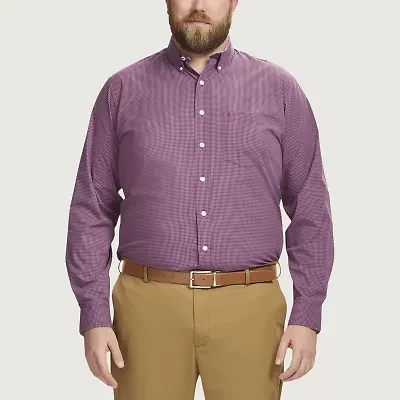 IZOD Performance Comfort Mens Long Sleeve Cuffed Classic Fit Big and Tall Button-Down Shirt