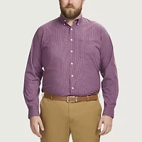 IZOD Performance Comfort Mens Long Sleeve Cuffed Classic Fit Big and Tall Button-Down Shirt