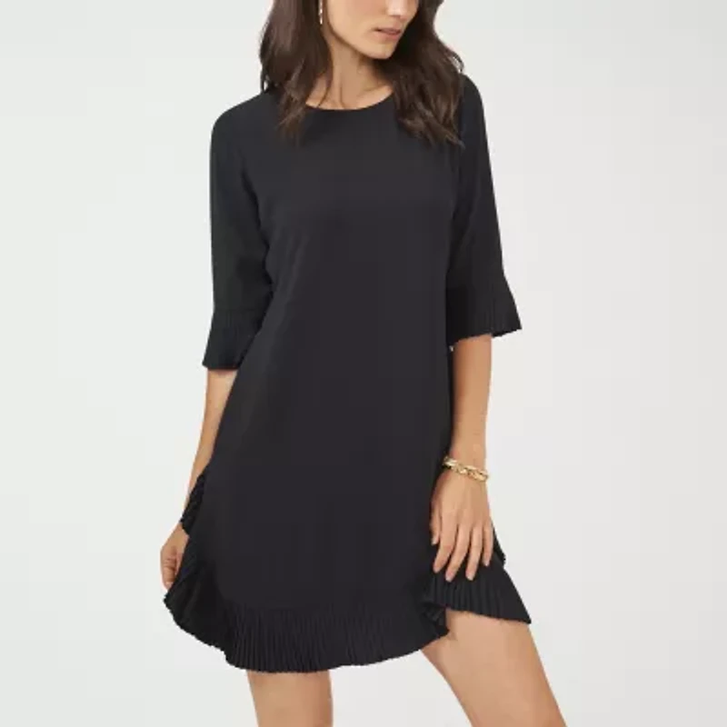 MSK Womens Elbow Sleeve Shift Dress