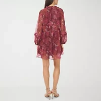 MSK Womens 3/4 Sleeve Floral Babydoll Dress