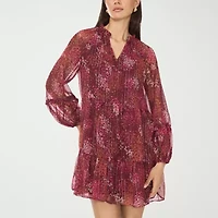 MSK Womens 3/4 Sleeve Floral Babydoll Dress