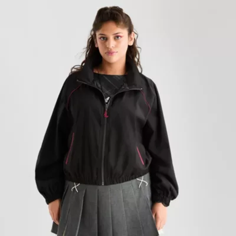 Joaquina for JCPenney Womens Juniors Plus Lightweight Logo Utility Jacket