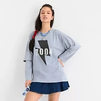 Joaquina for JCPenney Womens Crew Neck Long Sleeve Juniors T-Shirt