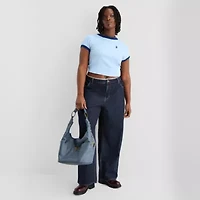 Joaquina for JCPenney Womens Crew Neck Short Sleeve Juniors Plus T-Shirt