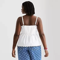Joaquina for JCPenney Womens-Juniors Plus Square Neck Tank Top