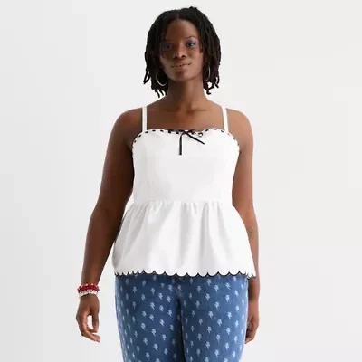 Joaquina for JCPenney Womens-Juniors Plus Square Neck Tank Top