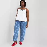 Joaquina for JCPenney Womens-Juniors Plus Square Neck Tank Top
