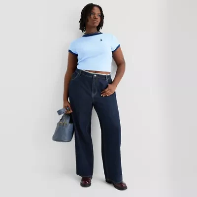 Joaquina for JCPenney Womens Juniors Plus Low Rise Jean