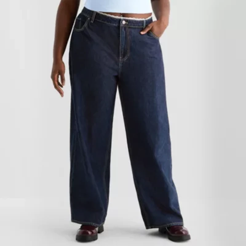 Joaquina for JCPenney Womens Juniors Plus Low Rise Jean