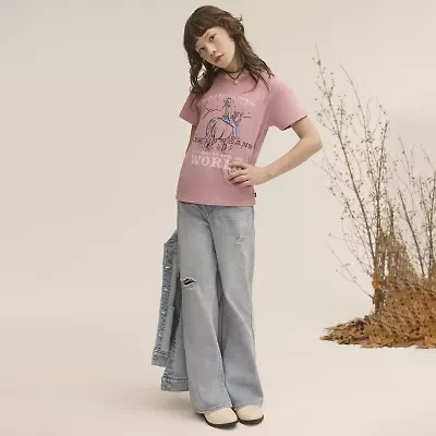 Levi's® Girls Crew Neck Short Sleeve Regular Fit Graphic T-Shirt