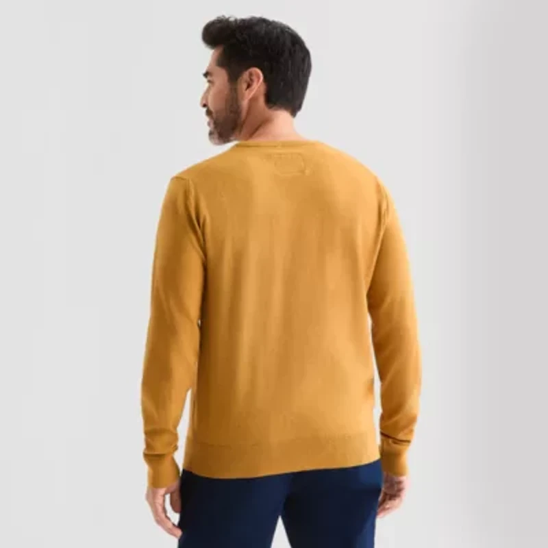 St. John's Bay Fine Gauge Mens Crew Neck Long Sleeve Pullover Sweater