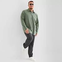 Stylus Mens Long Sleeve Cuffed Regular Fit Big and Tall Button-Down Shirt
