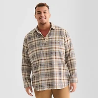 mutual weave Mens Long Sleeve Regular Fit Big and Tall Flannel Shirt