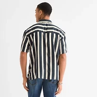 Arizona Mens Short Sleeve Regular Fit Button-Down Shirt