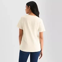 Hope & Wonder Womens Crew Neck Short Sleeve Regular Fit Graphic T-Shirt