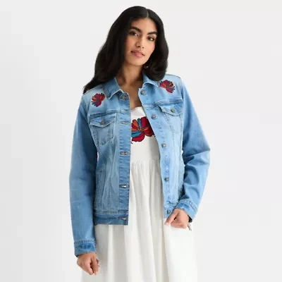Hope & Wonder Unisex Adult Denim Midweight Floral Jacket