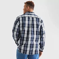 U.S. Polo Assn. Mens Long Sleeve Classic Fit Stretch Fabric Embroidered Big and Tall Button-Down Shirt