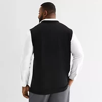 St. John's Bay Fine Gauge Mens V Neck Big and Tall Sweater Vest