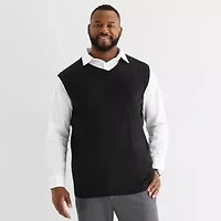St. John's Bay Fine Gauge Mens V Neck Big and Tall Sweater Vest