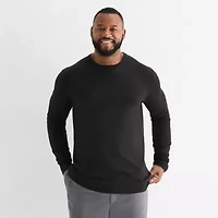St. John's Bay Fine Gauge Big and Tall Mens Crew Neck Long Sleeve Pullover Sweater